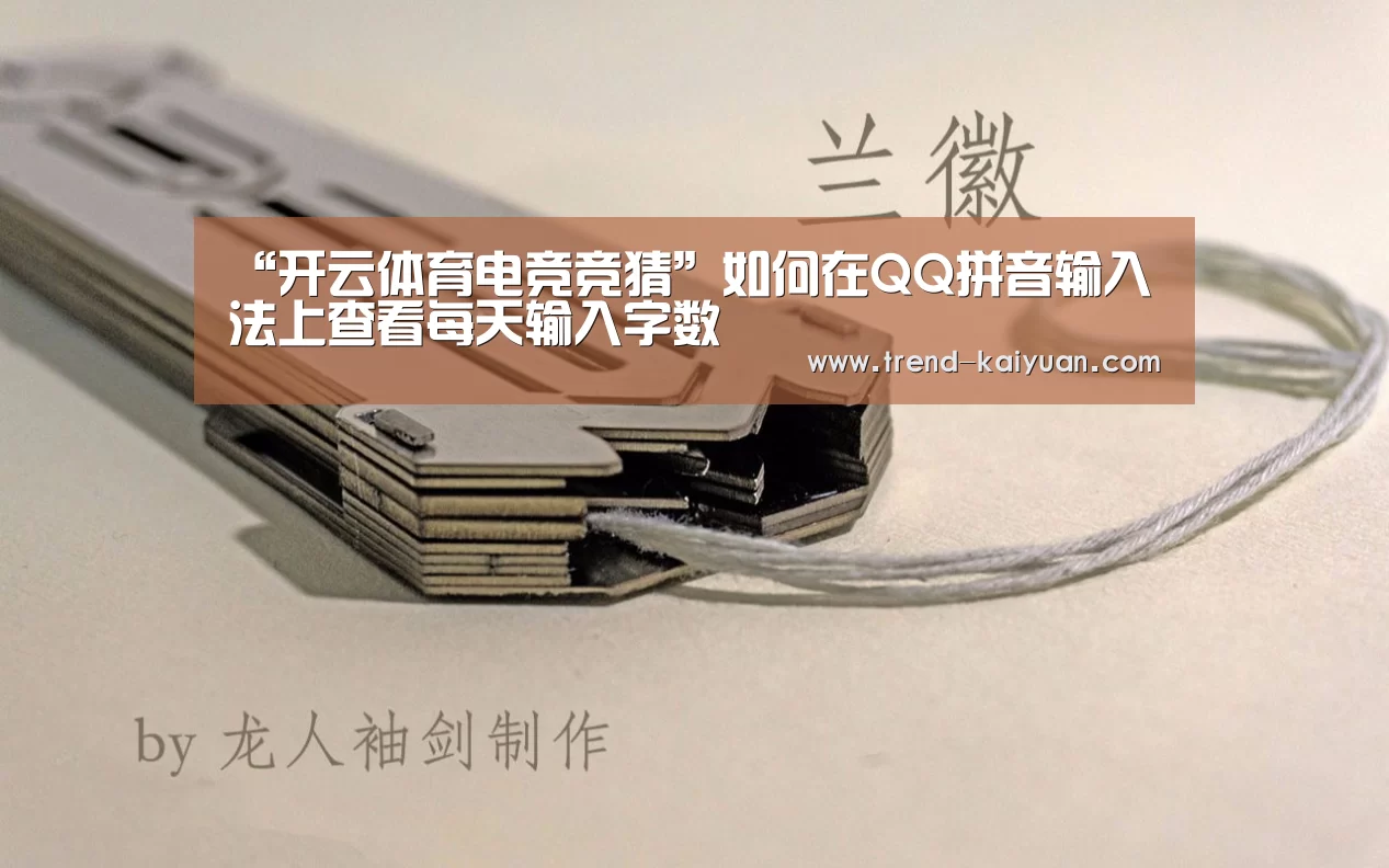 “开云体育电竞竞猜”如何在QQ拼音输入法上查看每天输入字数(图3) 开元体育
